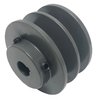 B B Manufacturing Finished Bore 2 Groove V-Belt Pulley 3.55 inch OD 2BK34x1